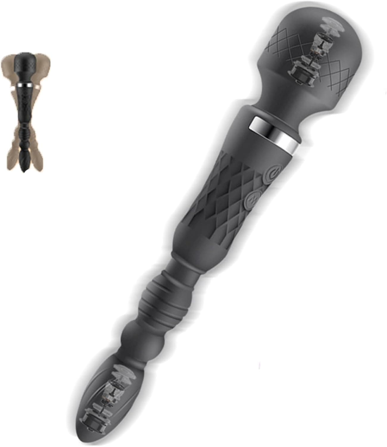 Jinqian Silikon Doppelkopfvibrator Massagestab für frauen Sex Sehr Stark,G Punkt Vibration für Frauen mit 20 Vibrationsmodi Massager Anal Dildo Vibrator Sex Toys Vibratorensets für Frauen Masturbieren