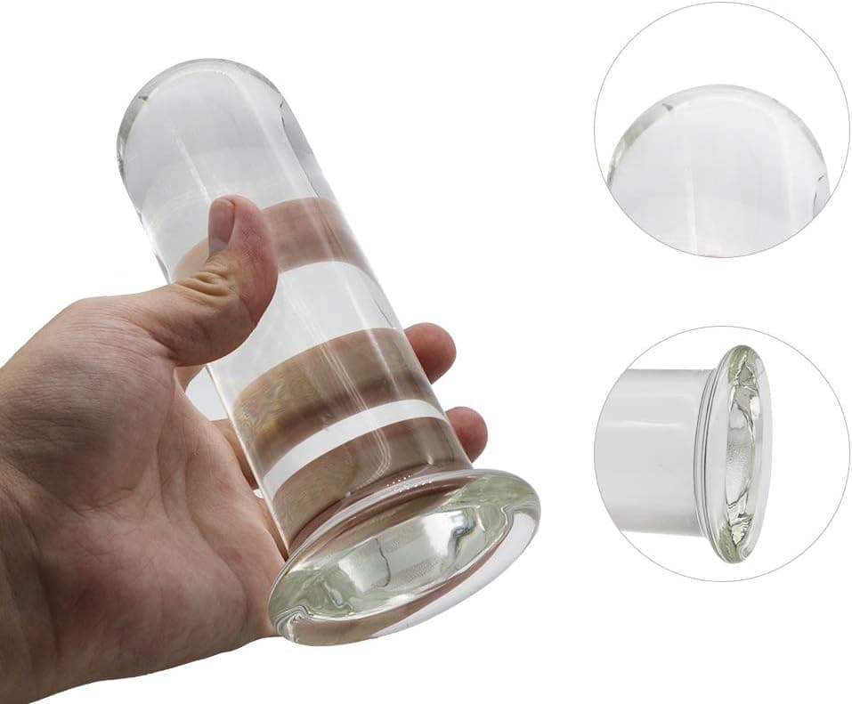 Glas Dildo Buttplug Trainer, G-Punkt Stimulator, Roluck Kristall Analplugs für Frauen und Männer Anal Sexpielzeug