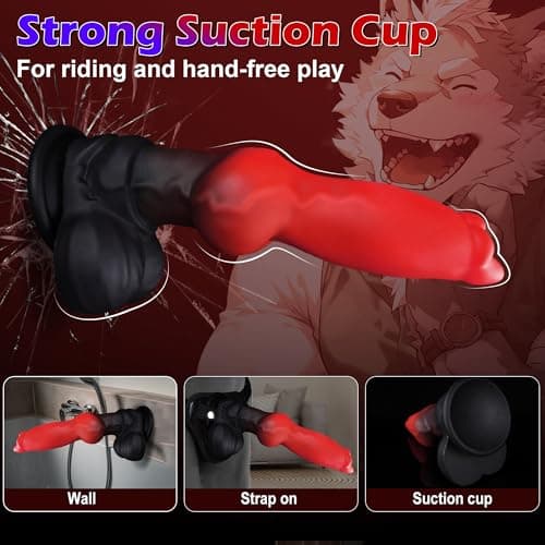 Knot Fantasy Dragon Dog Dildo with Suction Cup — 9.4in