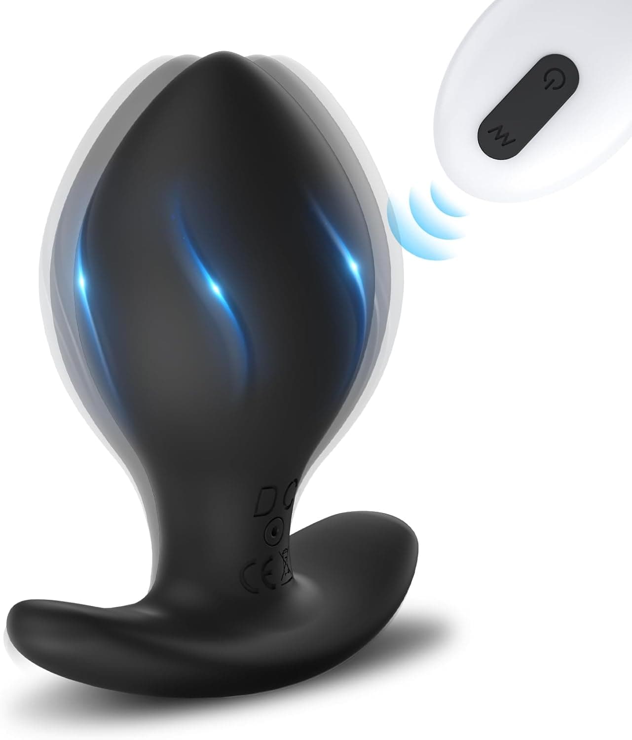 Klein Medium Groß Silikon Analplug Set, Meeteel Analvibrator mit 10 vibrationsmodi und Fernbedienung Anal Plug Paarvibrator Erotik Sexspielzeug für Männer Frauen Schwarz
