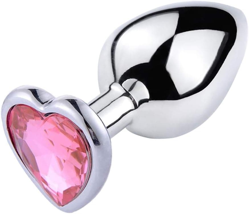 SXOVO Analplug Metall Analplugs Butt Plug mit Kristall Sex Toys … (Klein, Rosa)