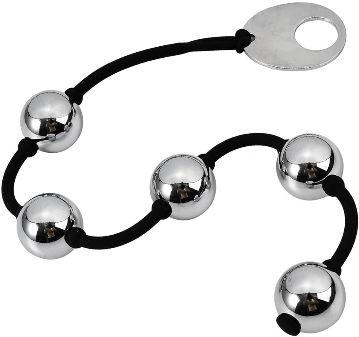 Super Lang Edelstahl Analperlen Vaginal Kugeln Analkette mit 5 Kugel G-Punkt Anus Dilatator Metall Analkugeln Anal Beads SM Sexspielzeuge für Frauen Männer und Paare(20mm)