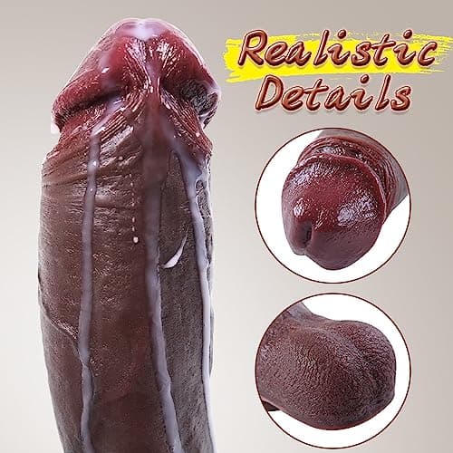 Cobulipo 8.66" Realistic Brown Silicone Dildo Suction
