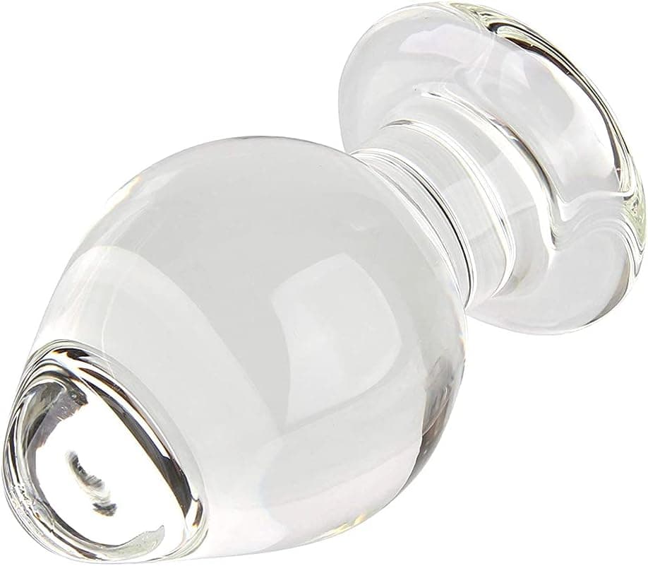 SXOVO Kristall Glas Analplugs 6CM Klar Glasdildo Anal ButtPlug Klassische Dildos Analdildo Analspielzeuge Sexspielzeug für Frauen und Männer