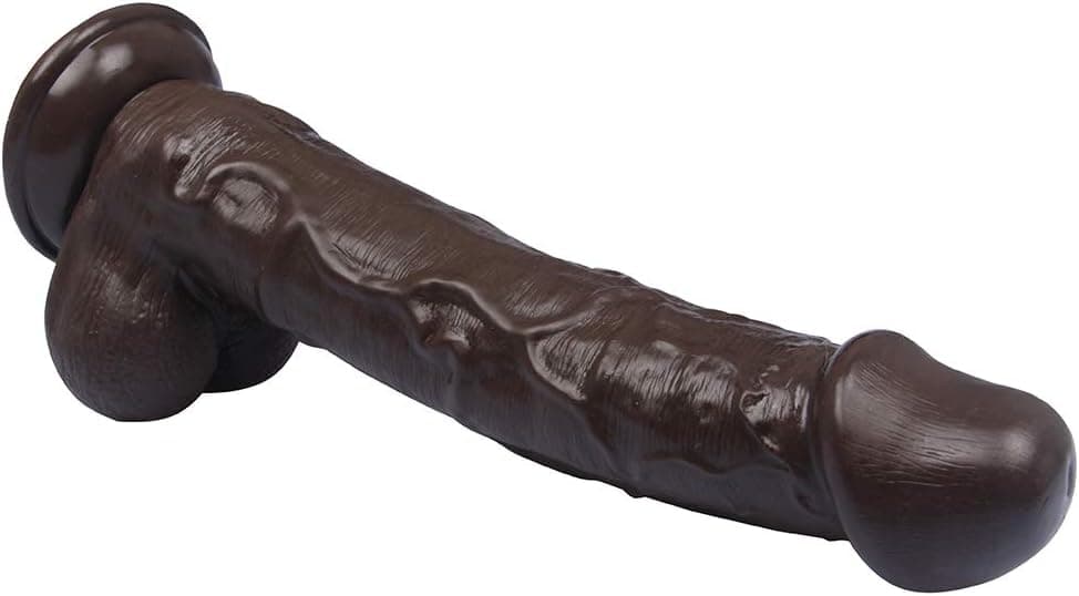 27cm XLL Realistischer Dildo mit Starker Saugnapf, Dilos Sexspielzeug für Frauen, Männer Analdildo Anal Plug, Dildo Groß Lang Sex Toyset for Women (Schwarze Schokoladenfarbe)