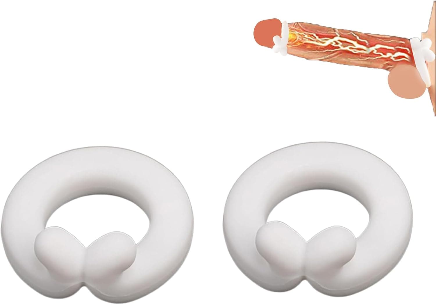 Silikon Eichelring Cockring Dehnbar Penisring Erection Set Penis Vorhaut ZurüCkhalte Ringe Glans Ring Pennisring Hodenring Sexspielzeug FüR MäNner
