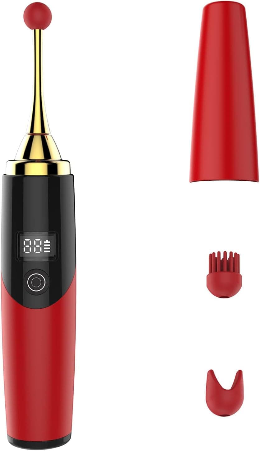 Vibratoren für Sie klitorisstimulation,Hochfrequenz Nippel G-Punkt Vibrator, Sexspielzeug Vibration für Frauen Paar,2 Vibratorköpfe ersetzbar mit 12 Vibrationmodi, Massagestab Für Frauen Sex