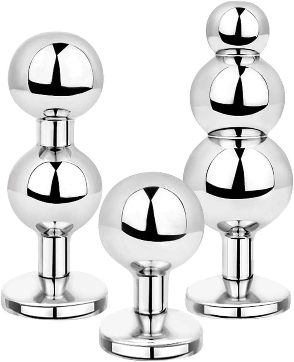 Edelstahl Analplug Analperlen Analkugel Analdildo S/M/L Anal Ball Metall Dildo Buttplug Klein Anus Stecker Butt Plug Buttpluck Prostata Massage Anfänger Sexspielzeug für Frauen Männer (M)