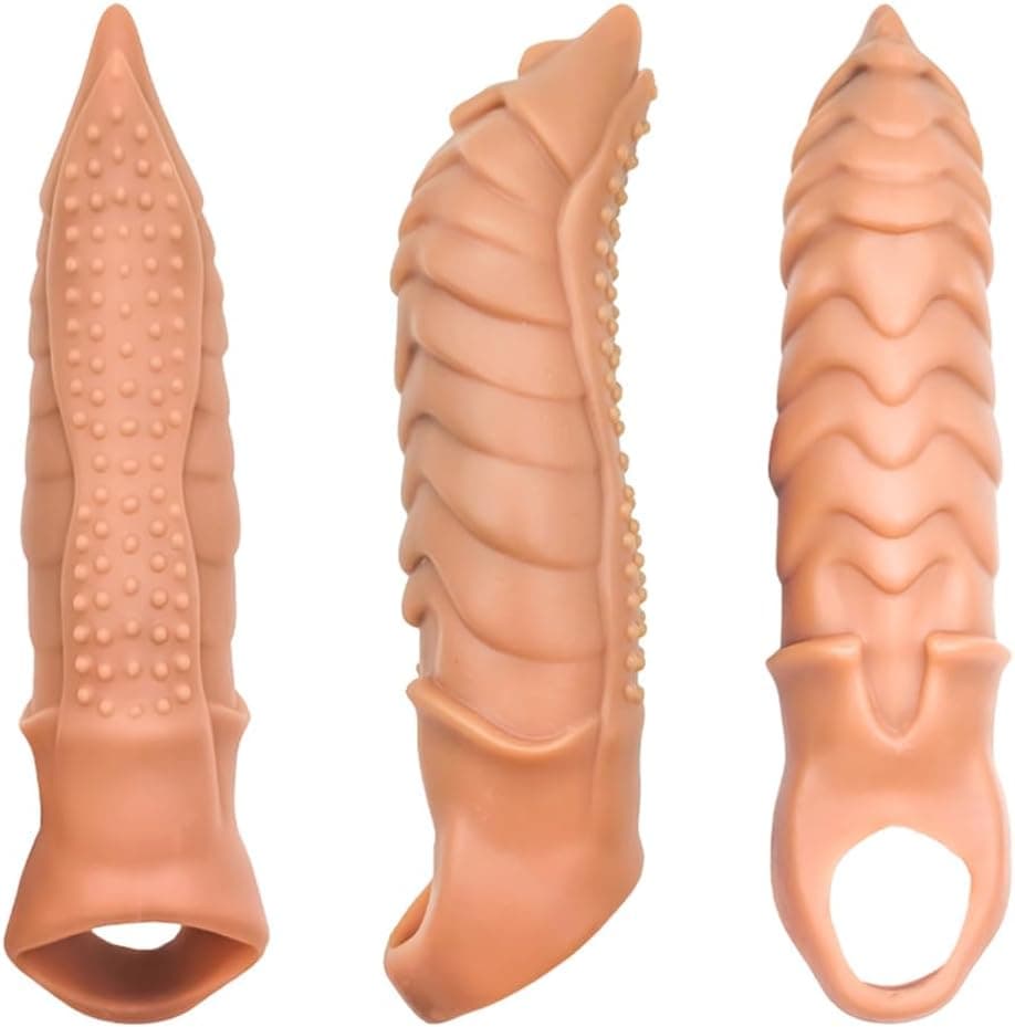 Monster Cock Sleeve - Penisverlängerung und Penisvergrößerung für Männer, Sex Toy mit 22 cm Länge und 5-6 cm Durchmesser, 3D-Oberfläche für zusätzlichen Reiz (Schwarz)