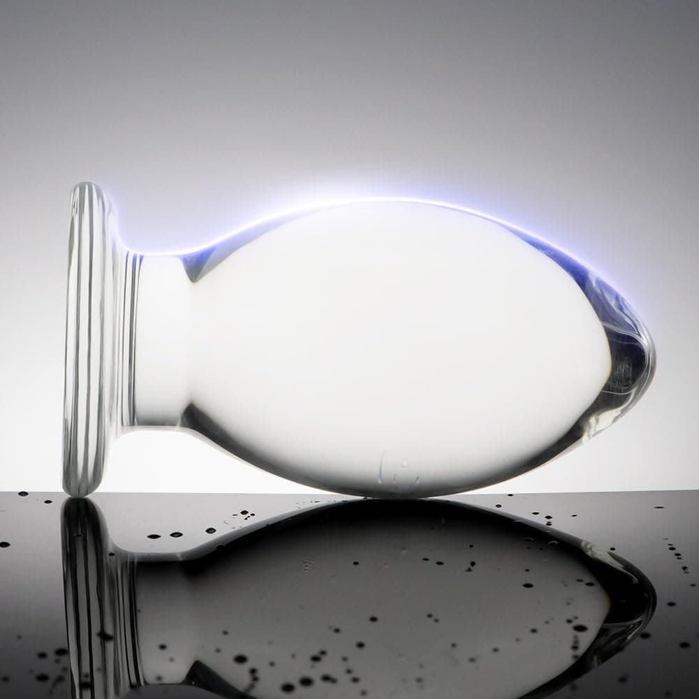 SXOVO Glas Butt Plug, Clear Anal Plugs Butt Plug Kristallglas Dildo Anal Klassische Dildos Anal Dildo Anal Toys Sexspielzeug für Männer und Frauen, Erwachsene Paare, Einsteiger (S)