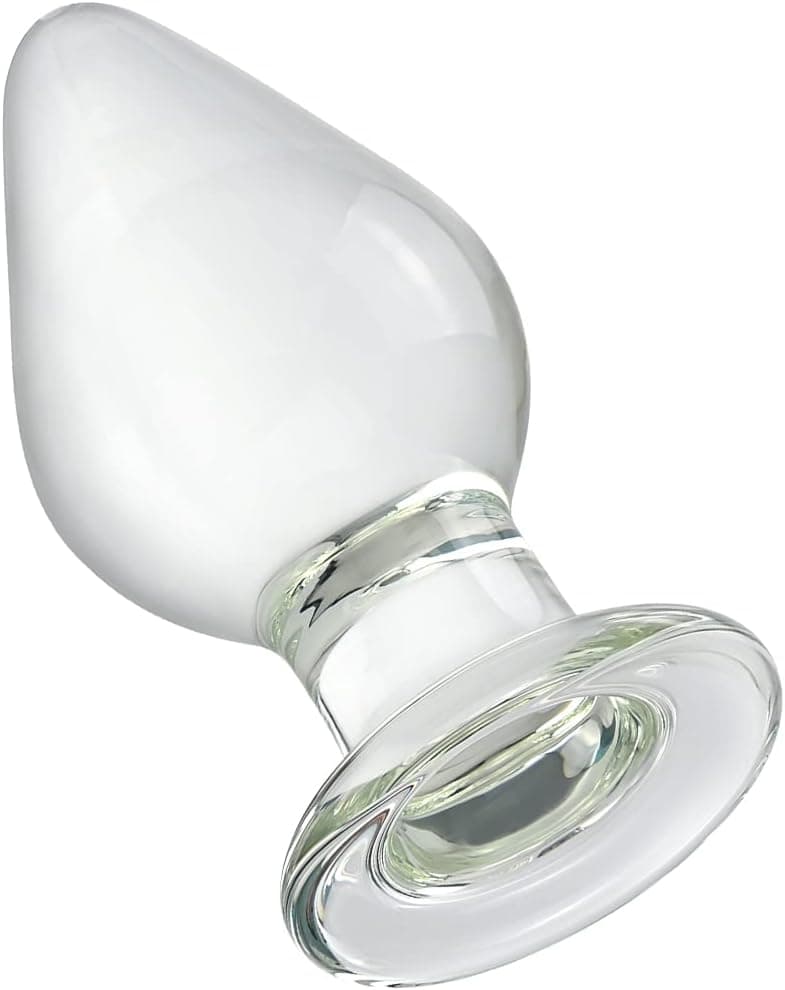 SXOVO Kristall Glas Analplugs 6CM Klar Glasdildo Anal ButtPlug Klassische Dildos Analdildo Analspielzeuge Sexspielzeug für Frauen und Männer