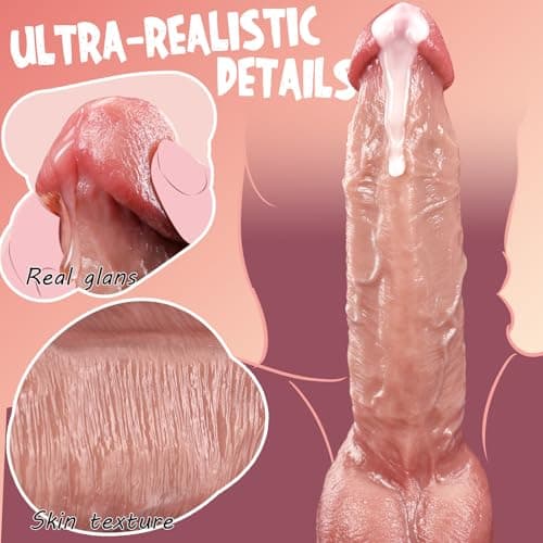 11" Huge Thick Curved Dual-Density Silicone Dildo