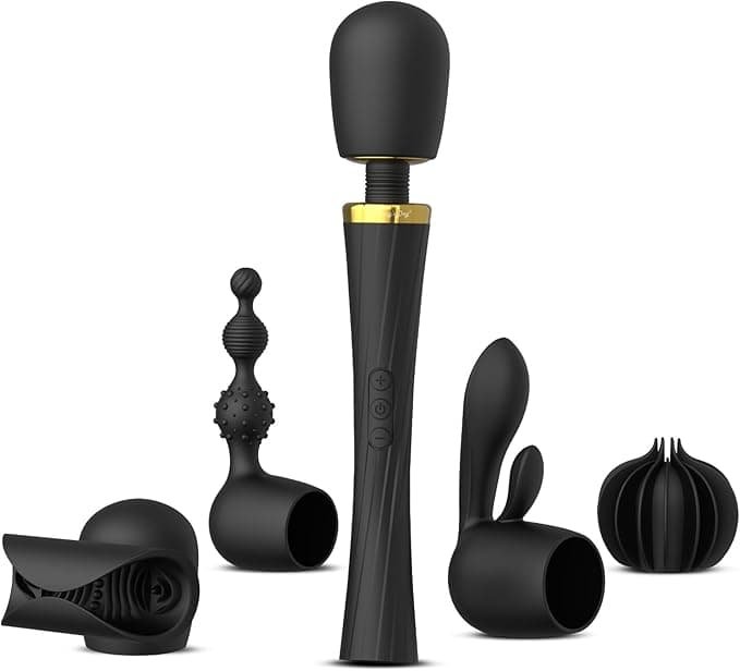 Tracy's Dog Wand Vibrator Kit with 4 Silicone Attachments