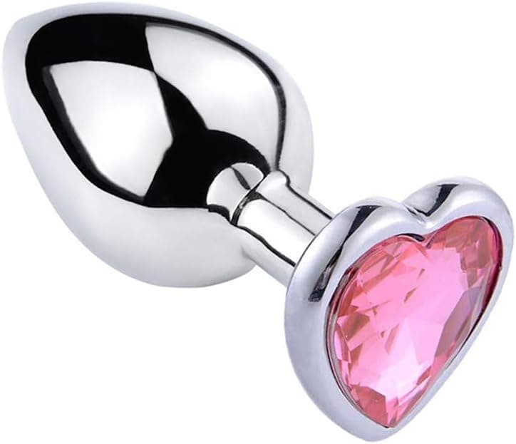 SXOVO Analplug Metall Analplugs Butt Plug mit Kristall Sex Toys … (Klein, Rosa)