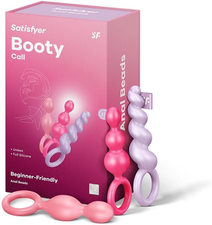 Satisfyer Booty Call Anal-Plug Set | Sex-Spielzeug für Anfänger &amp; Fortgeschrittene | 3-teiliges Analdildo-Set | Prostata Buttplug in Schwarz | Für Männer &amp; Frauen | Größe 13,5 bis 14 cm