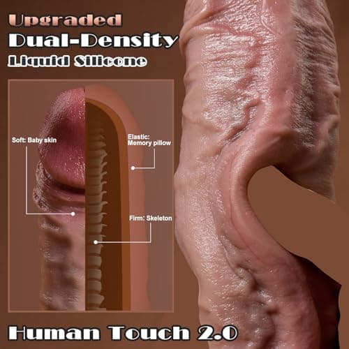 12" Flexible Dual Density Liquid Silicone Dildo