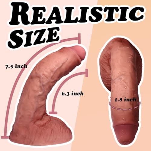 Dual Layer Liquid Silicone Dildo 7.5" Curved Suction