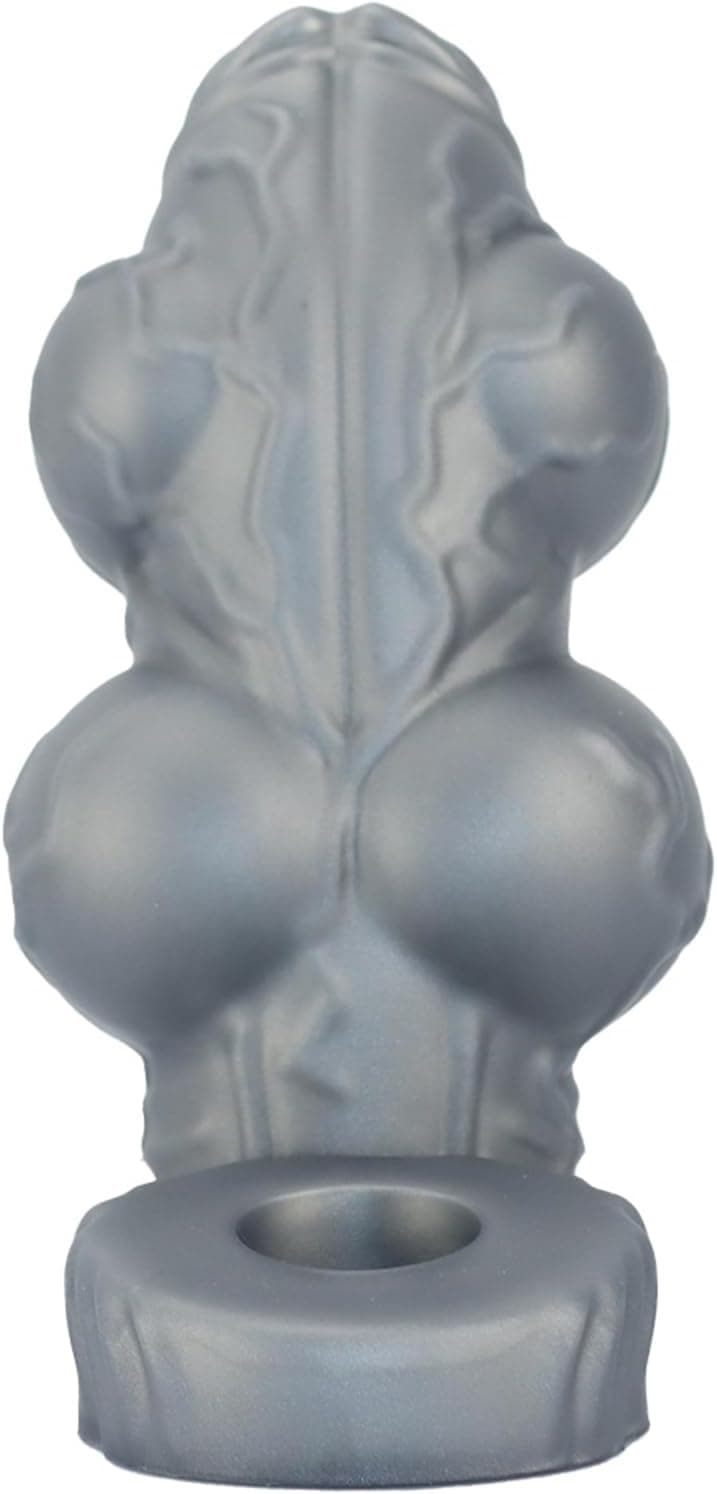 17cm Realistischer Penishülle Animal Dog Knot Dildo Penismanschette mit Hodenring Silikon Penis Sleeve zür Penisverlängerung Verzögerung Ejakulation Cock Sleeve Sex Spielzeuge für Männer Paare