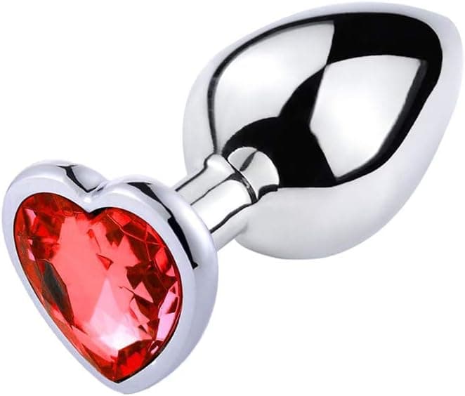 SXOVO Analplug Metall Analplugs Butt Plug mit Kristall Sex Toys … (Klein, Rosa)