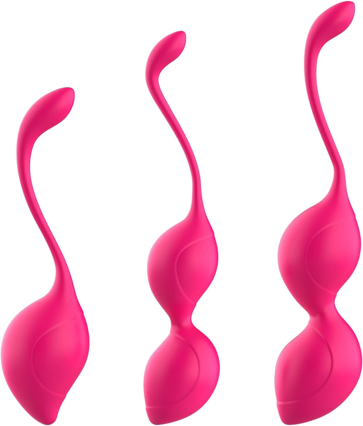 Liebeskugeln Beckenboden Trainingskugeln, Allmay Silikon Kegel Balls 3er Set Beckenbodentraining, Beckenbodentrainer Vaginalmuskulatur Training, Blasenkontrolle, Sextraining Sexspielzeug für F