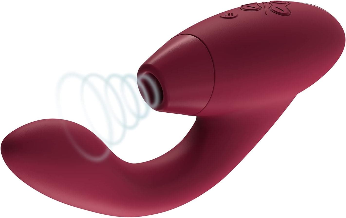 Womanizer DUO 1 Rabbit-Vibrator &amp; G-Punkt Stimulator mit Klitoris-Sauger, doppelte Stimulation mit je 12 Intensitätsstufen, Bordeaux Gold