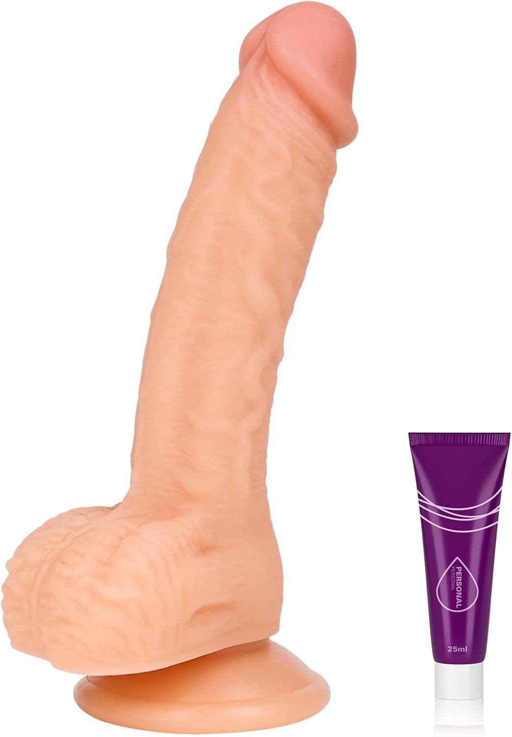 Realistischer Dildo mit Starkem Saugnapf, Wakelust 18CM Anfänger Dildo mit Echten Venen und Prallen Hoden Sexspielzeug für Frauen und Männer Weich Silikon Analdildo Penis Nachbildung (Transparenter)