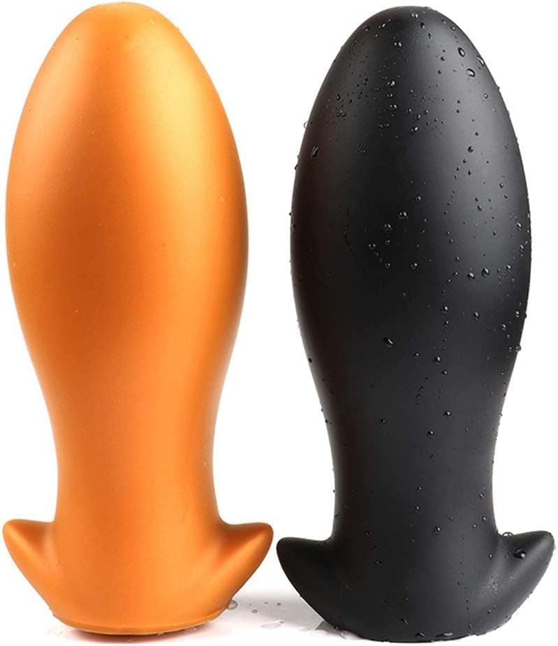 Jinqian Silikon Weiches Analplug Manner Anal Plug Frauen Buttplug Groß Sexspielzeug Analdildos Analkugeln Analdusche Sm Homosexuell Anal Sex Analplugs Doppel Dildos Für Paare (C:Schwarz)