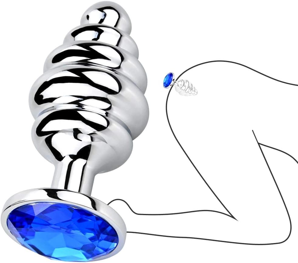 SXOVO Groß + Medium + Klein Butt Plug Metall Analplugs Set mit Edelstein Sex Toys Sexspielzeug für Männer und Frauen
