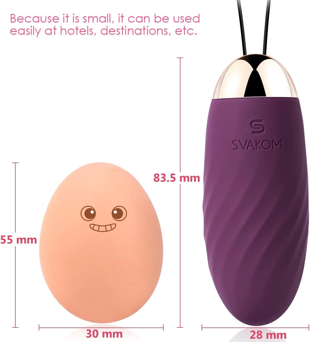 Deluxe Vibrator Vibro Ei mit Fernsteuerung, Vibratorensets Vibration für Frauen Klitoris G-Punkt, Analvibrator Dildo Sex Toys mit 26 Modi, SVAKOM Sex Spielzeug für die Frau Paare, Erotik Sexspielzeug