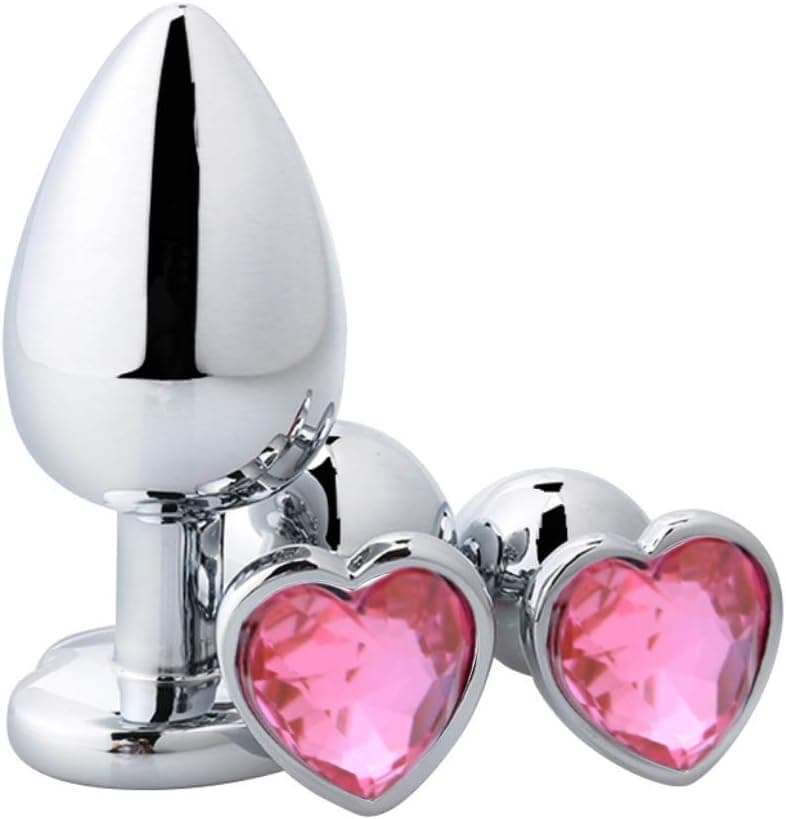 SXOVO Analplug Metall Analplugs Butt Plug mit Kristall Sex Toys … (Klein, Rosa)