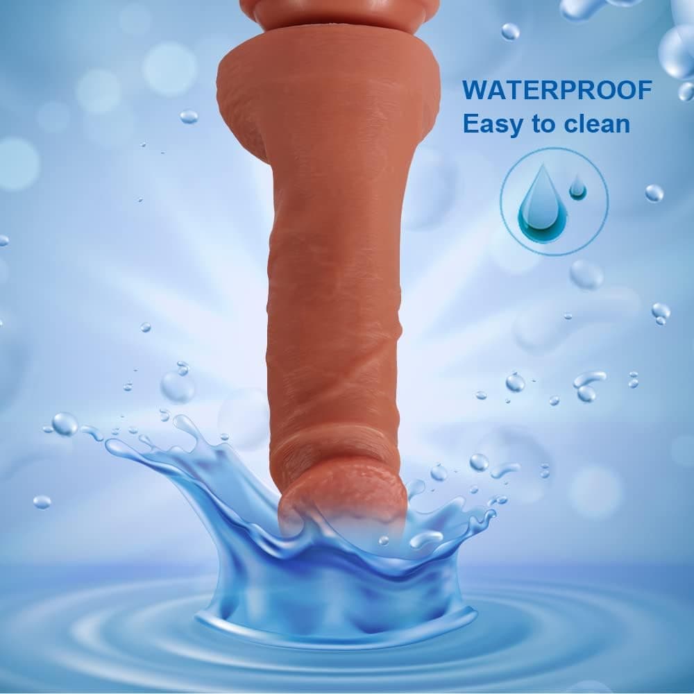 Anfei doppellagige silikon Dildo, hyper realistische premium-penis-geschlechts-spielzeug mit saugnapf 8.7 Inches