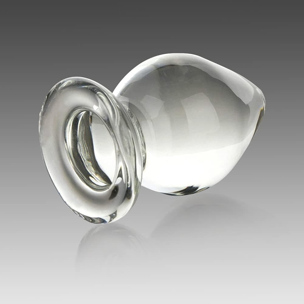 SXOVO Kristall Glas Analplugs 6CM Klar Glasdildo Anal ButtPlug Klassische Dildos Analdildo Analspielzeuge Sexspielzeug für Frauen und Männer