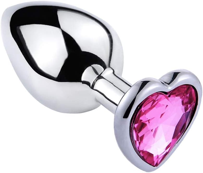 SXOVO Analplug Metall Analplugs Butt Plug mit Kristall Sex Toys … (Klein, Rosa)