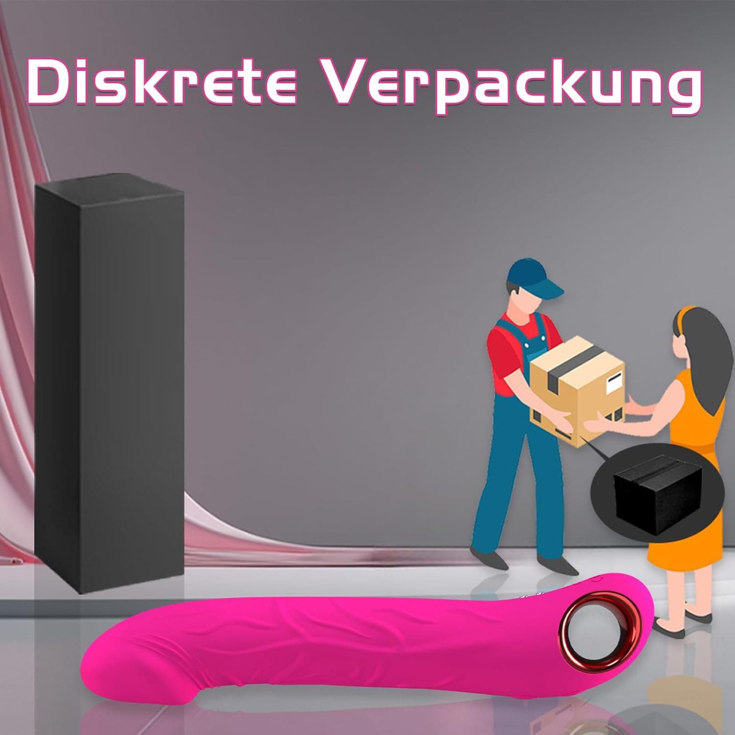 Dildo Vibrator Stoßfunktion, 2 in 1 G Punkt Vibration für Frauen, Sex Spielzeug für die Frau Paare Extrem, Realistischer Silikon Anal Dildo, Budoli Erotisches Sexspielzeug 10 Vibrationen &amp; 3 Stöße