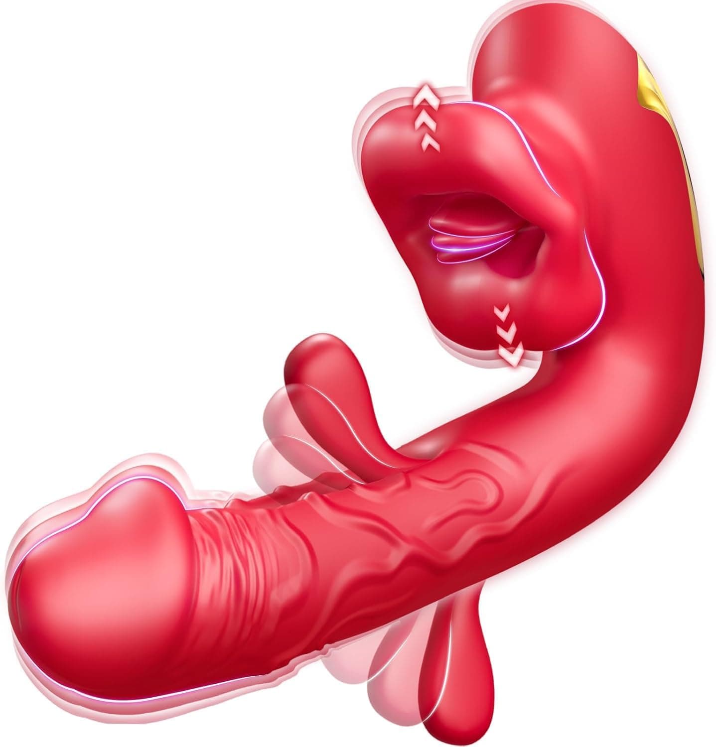 Vibration für Frauen Dildo Vibrator, Sex Spielzeug für die Frau mit 10 Zungenlecken &amp; Vibrationmodi &amp; Schlagmodi,Vibratorensets für Frauen Sex Toyset für Woman G Punkt Klitoris Vibratoren Sexspielzeug