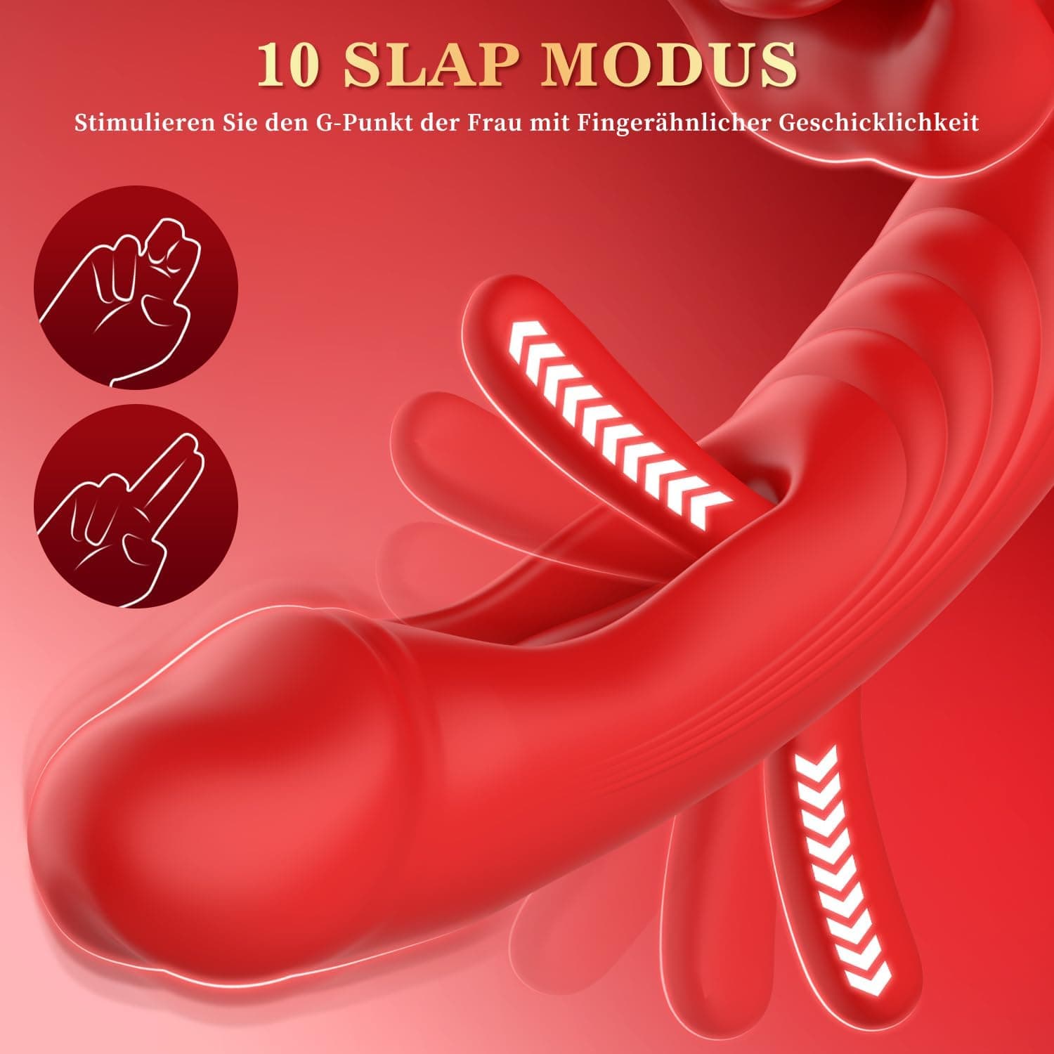 Vibration für Frauen Dildo Vibrator, G Punkt Vibratorensets mit Klitorisstimulation für Frau mit 10 Zungenlecken 10 Vibrationmodi 10 Schlagmodi, Sex Spielzeug für die Frauen Paare Klitoris Stimulator
