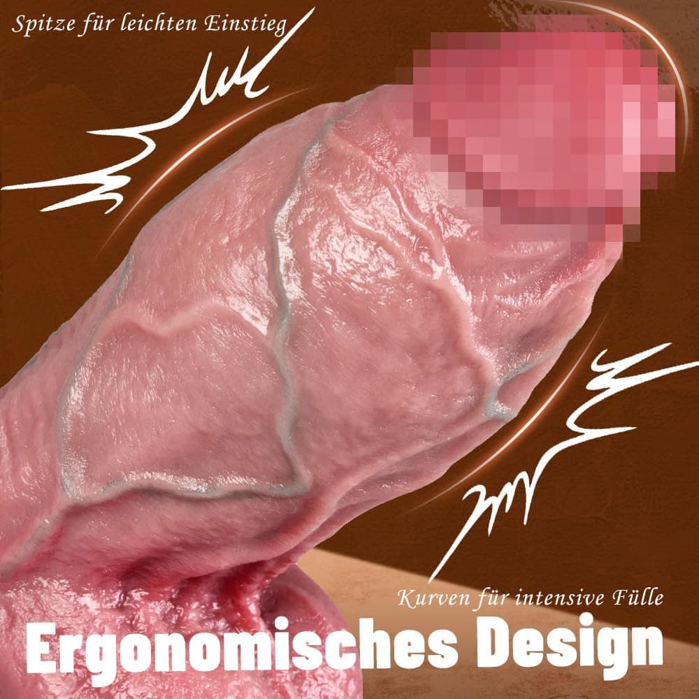 XXL Anal Dildo Dick Realistischer Klassischer Dildoschwanz für Frauen und Männer Sexspielzeug Riesig Penis Dildos mit konischer Eichel und Saugnapf 25x6.5cm sex toy (7,5 cm)