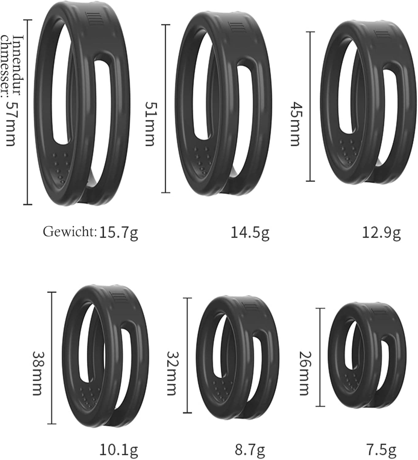 BDSMJOY 6 Cockringe extrem Silikon mit 3 Penisringe,Pennisring dehnbar Silikon,multifunktional Hodenring Eichelring Cockring Penis Ring Cock Ring Pennisring Sex Spielzeug für die Männer extrem