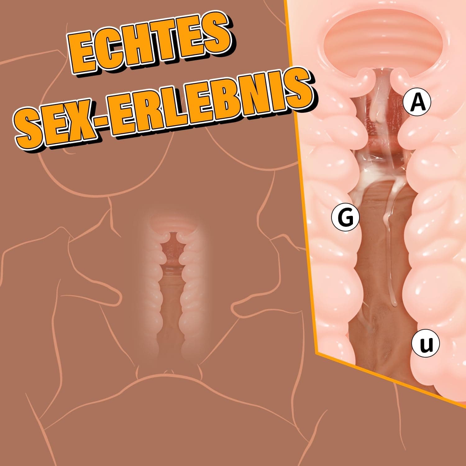 Realistischer Dildo - Realistischer Flüssiges Silikon Dildo, 22CM perfekte Größe, Weichen Zwei Layer mit Echten Venen und Prallen Hoden,Analdildo Sex Spielzeug für die Frau (Naturfarbe)