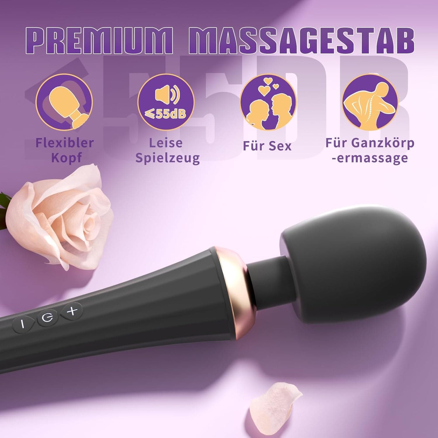 Gobeken Vibrator mit Flexibler Kopf Sex Spielzeug für die Frau 5 Frequenz, Vibration für Frauen Paare Sexspielzeug für Männer solo 3 Stärke, Vibratorensets für Frauen IPX6 Sex Toys Dildo Liebeskugeln