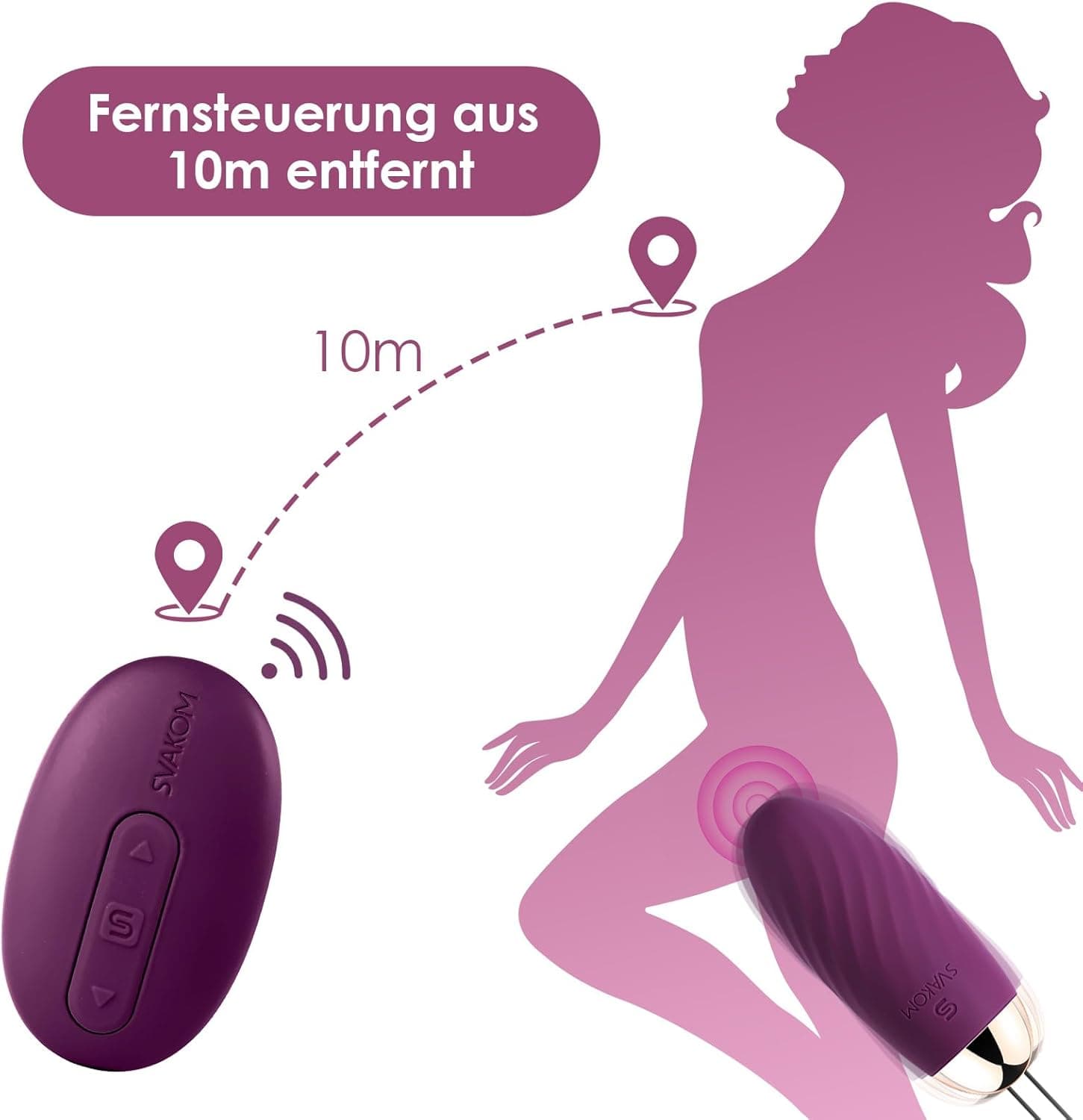 Deluxe Vibrator Vibro Ei mit Fernsteuerung, Vibratorensets Vibration für Frauen Klitoris G-Punkt, Analvibrator Dildo Sex Toys mit 26 Modi, SVAKOM Sex Spielzeug für die Frau Paare, Erotik Sexspielzeug