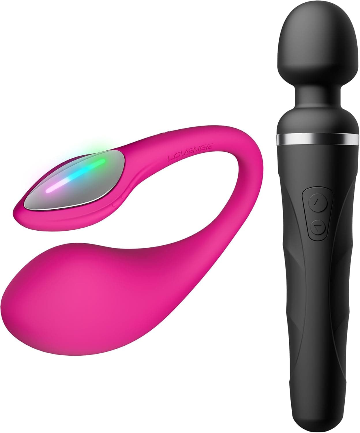 Ultimate Bundle G-Punkt &amp; Wand-Vibrator: LOVENSE Lush 4 Tragbarer Vibrator mit Fernbedienung + LOVENSE Domi 2 Massagestab, Sexspielzeug für Frauen &amp; Paare, App-Steuerung