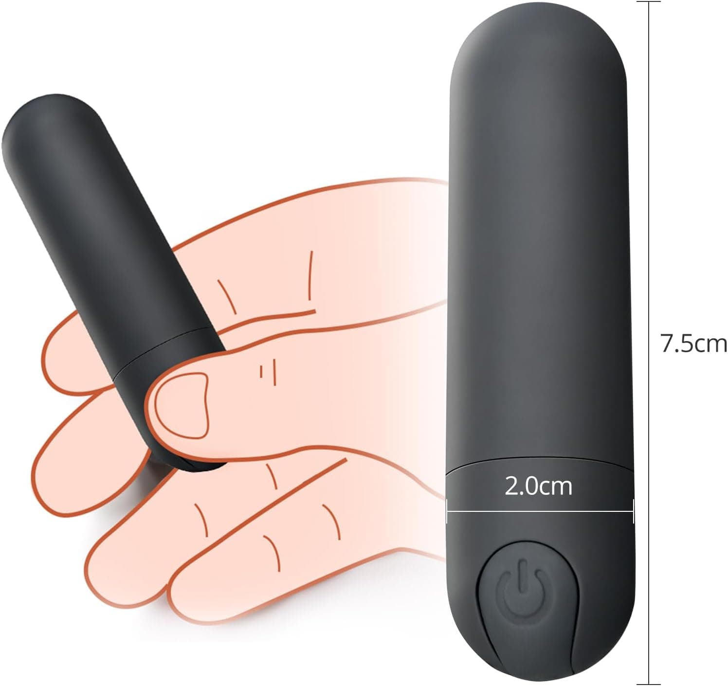 SXOVO 10 Vibrationsmodus Minivibrator, Wiederaufladbar Clitoral G-punkt Vibrierende Bullet Vibrator, Wasserdichte kraftvolle Stimulation Tragbare Massager für Paar Reise (Schwarz)