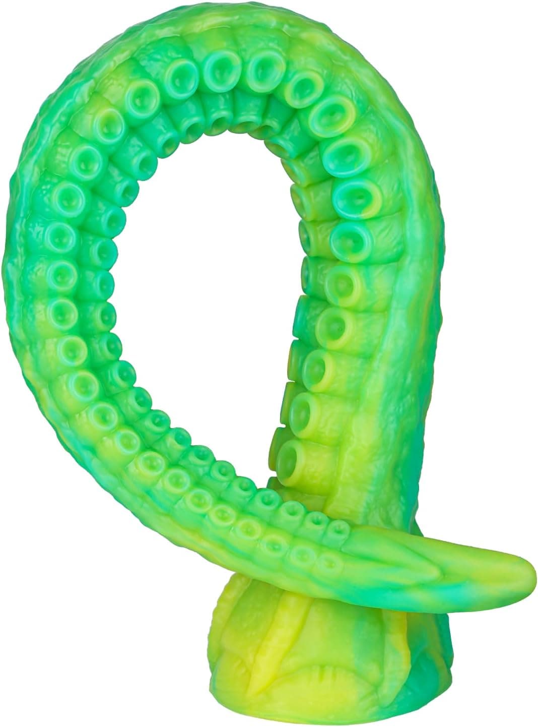 40CM Flüssiges Silikon Dildo Monster Fantasy Dildo mit Starkem Saugnapf Realistischer Oktopus-Tentakel Dildo für Sie G-Punkt Anal Plug Erotik Sexspielzeug für Männer Frauen Paare(LilaBlau)