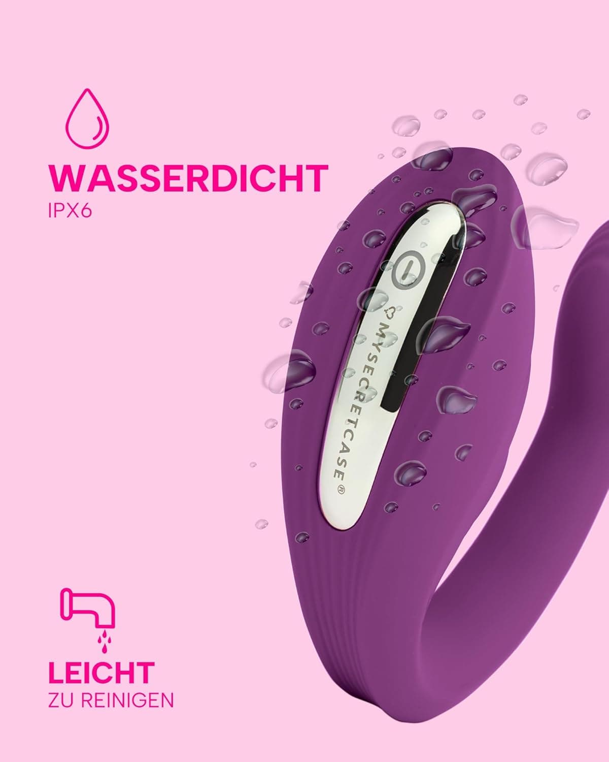 MySecretCase Vibrator mit Fernbedienung Vibratorensets für Frauen Klitoris 7 Vibrationsmodi 7 Druckmodi C-Form Klitoris Stimulator &amp; G Punkt Vibration für Frauen Leises Sexspielzeug aus Silikon