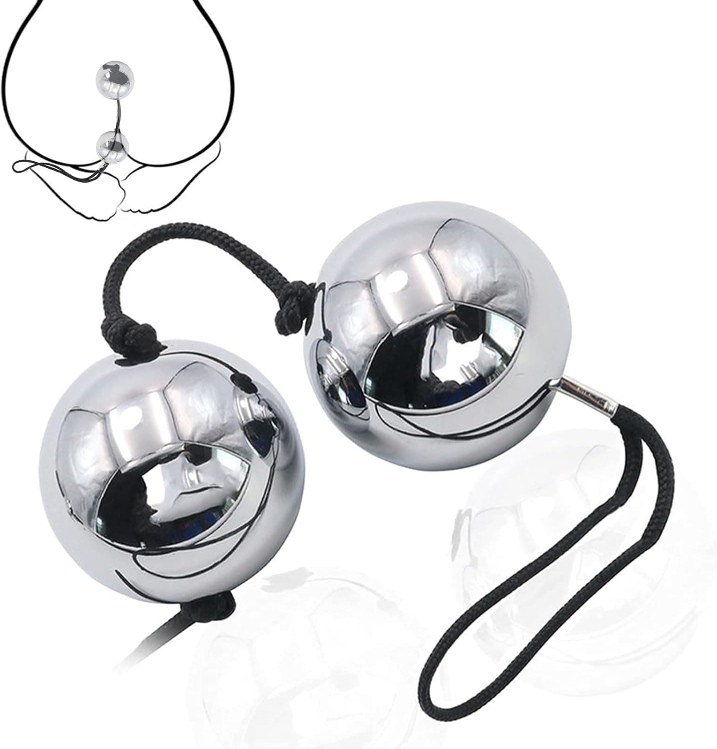 Edelstahl Analperlen Vaginal Kugeln Analkette mit 2 Kugel G-Punkt Metall Anal Beads Analdilatator Analkugeln SM Sex Toys Anus Vagina Expansion Stimulation Sexspielzeug für Frauen Männer Paar