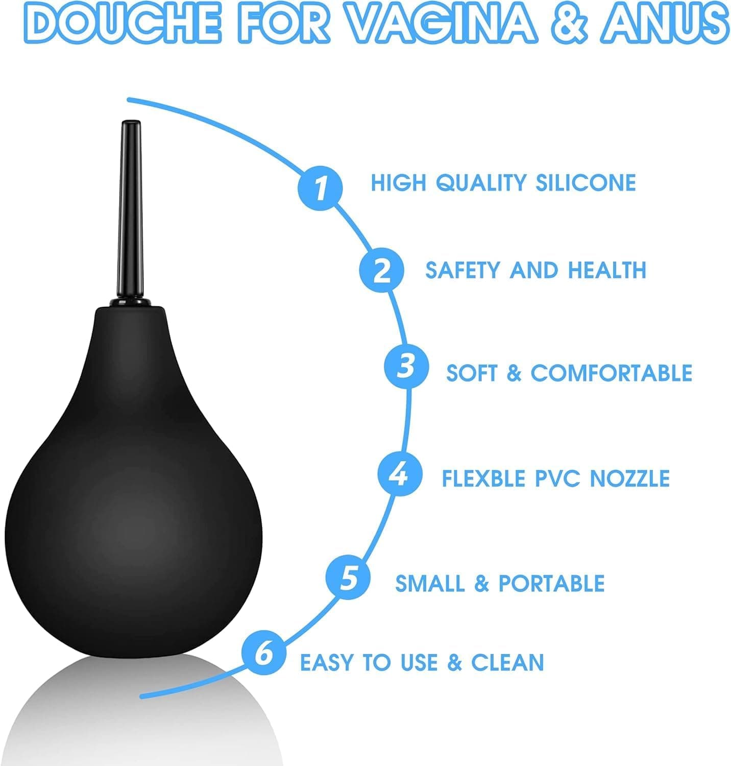 Anal-Plugs &amp; Intimdusche Wieder Verwendbar &amp; Hygienisch, Anal Plug 3 Größen für Anfänger &amp; Fortgeschrittene