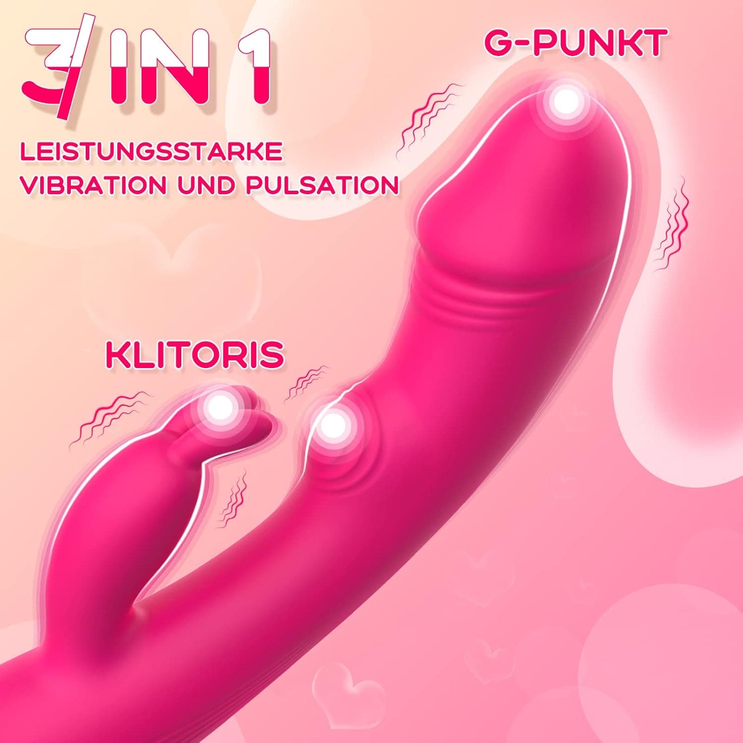 Rabbit Vibratoren für Sie Klitoris und G-punkt Sex Spielzeug für Paare mit 10 Vibrationsmodi&amp;5 Pulsationsmodi Erotik Sex Spielzeug für die Frau, Vibration für Frauen Sexspielzeuge für Paare Sex Dildo