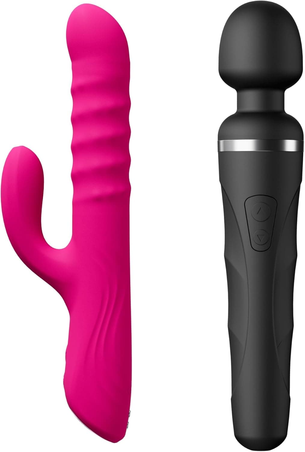 LOVENSE Velvo Rabbit-Vibrator mit rotierenden Perlen, leistungsstarker G-Punkt &amp; Klitoris Vibrator für Frauen + LOVENSE Domi 2 kraftvoller Massagestab mit App-Fernsteuerung