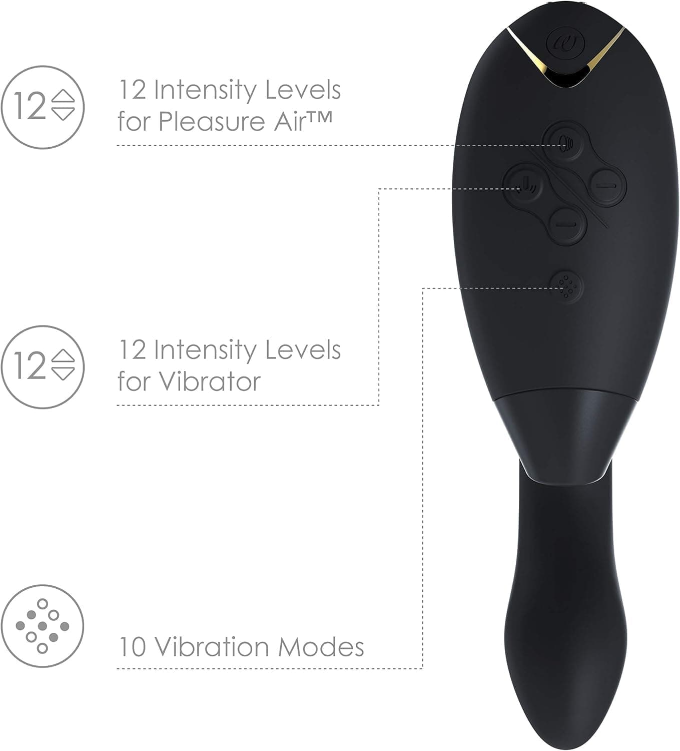 Womanizer InsideOut Klitoris-Sauger Vibrator für Frauen - Stimulator für Klitoris mit Stoßfunktion für sie - Rabbit Vibrator mit 12 Intensitätsstufen